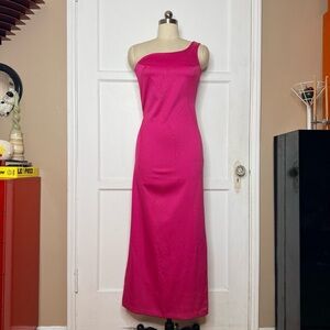 Rampage magenta one shoulder dress